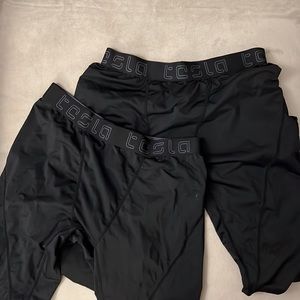 Selling 2 mens Tesla X-Large black compression pants